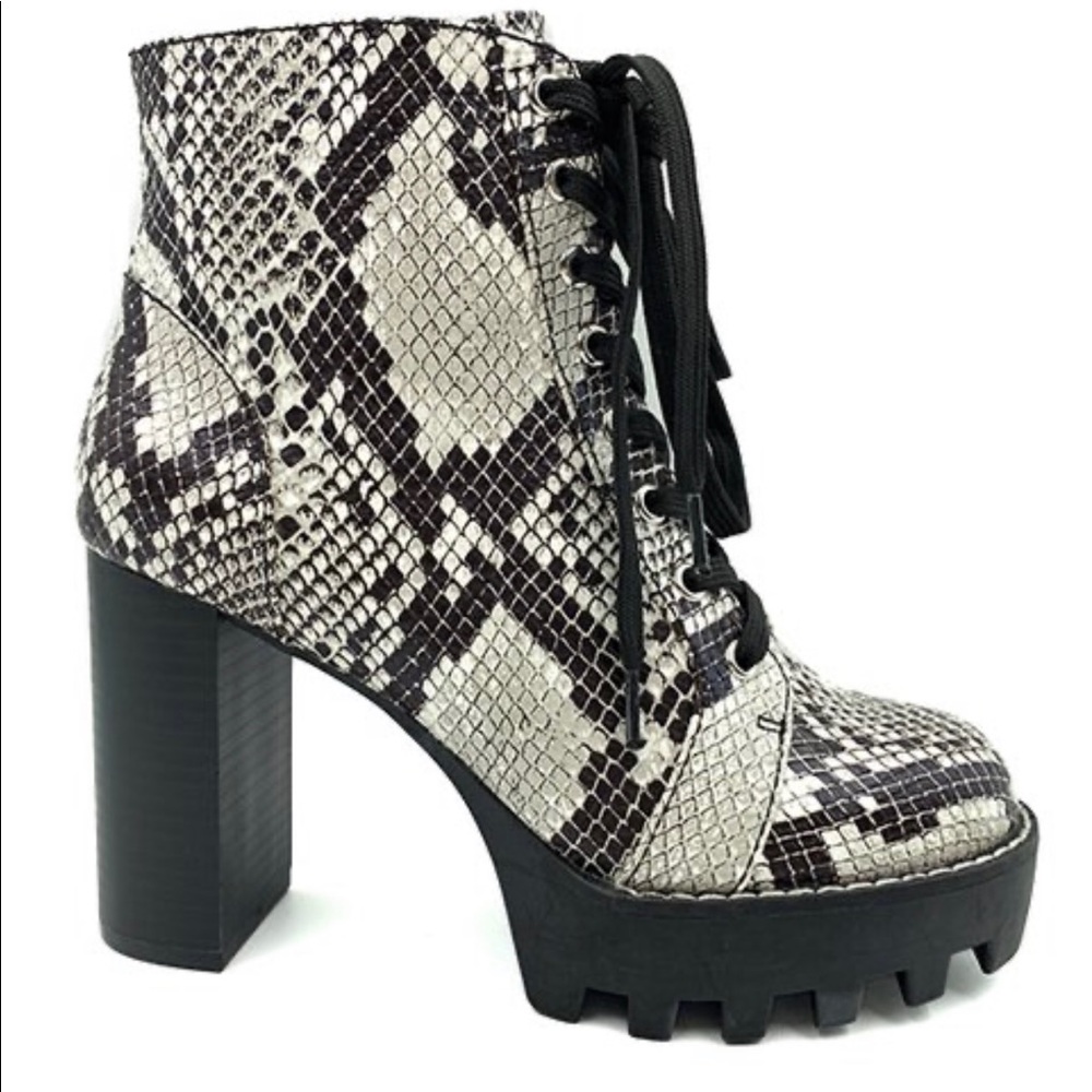 Black Snakeprint Intensity Boot - Women